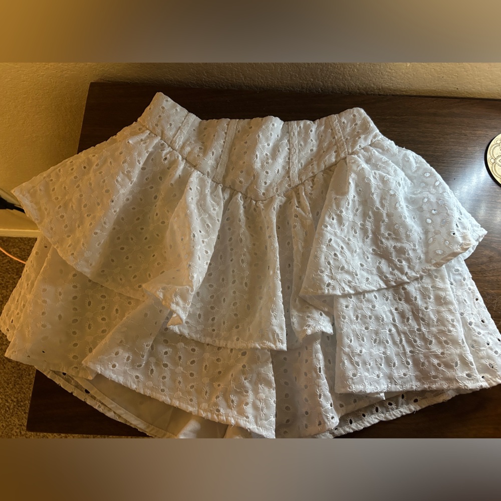 White Skort